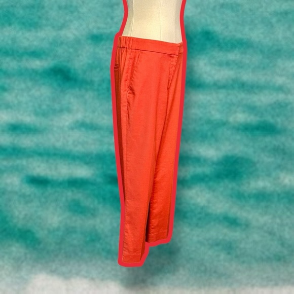 J. Crew ‘Easy Pant in Stretch Linen Blend’ in “Burnt Orange” Size 6 Tall - Picture 13 of 15